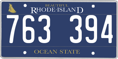 RI license plate 763394