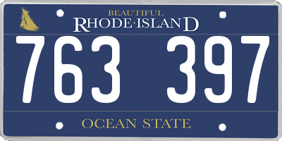 RI license plate 763397