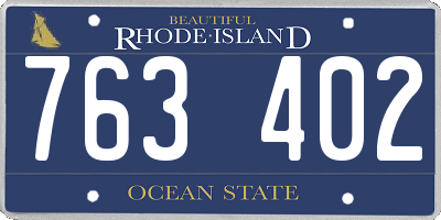 RI license plate 763402