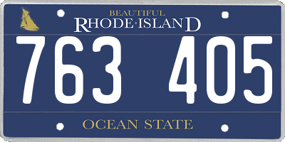 RI license plate 763405