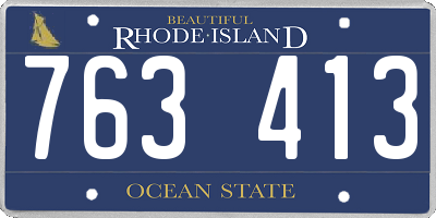 RI license plate 763413
