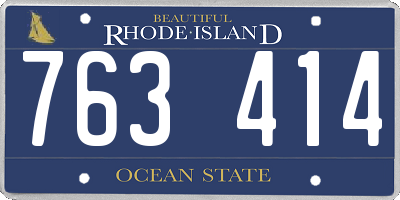 RI license plate 763414