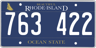 RI license plate 763422