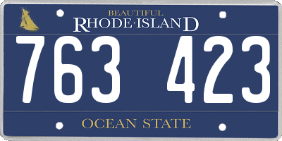 RI license plate 763423