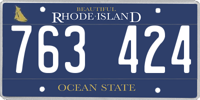 RI license plate 763424