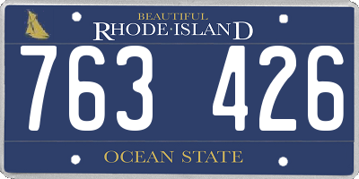 RI license plate 763426