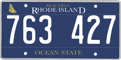 RI license plate 763427