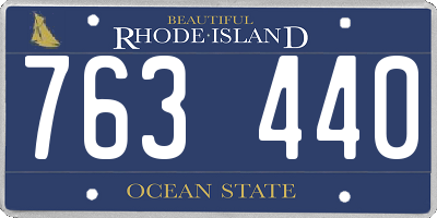 RI license plate 763440