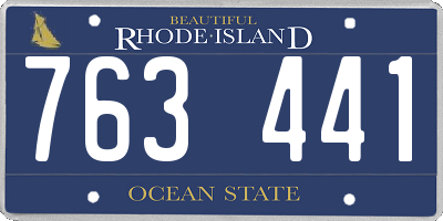 RI license plate 763441