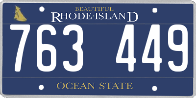 RI license plate 763449
