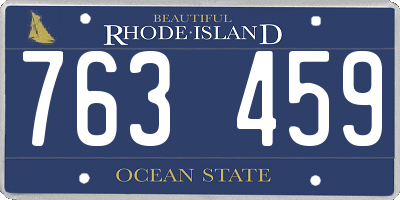 RI license plate 763459