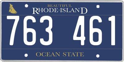 RI license plate 763461