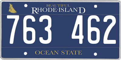 RI license plate 763462