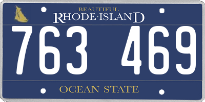 RI license plate 763469