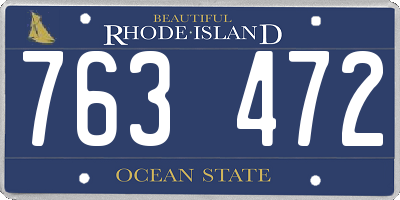 RI license plate 763472