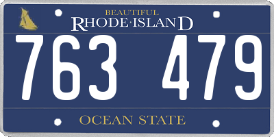 RI license plate 763479