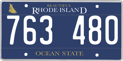 RI license plate 763480