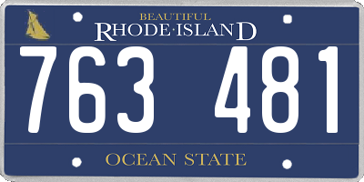RI license plate 763481