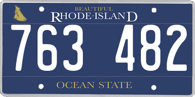 RI license plate 763482