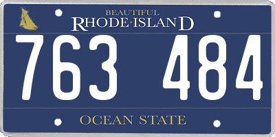 RI license plate 763484