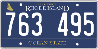 RI license plate 763495