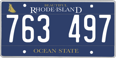 RI license plate 763497