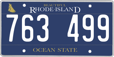 RI license plate 763499