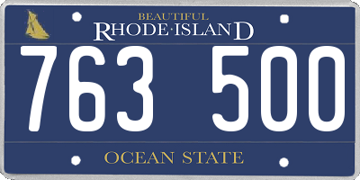 RI license plate 763500