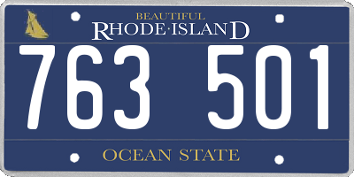 RI license plate 763501