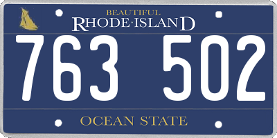RI license plate 763502