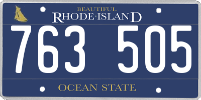 RI license plate 763505