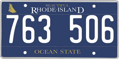 RI license plate 763506