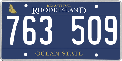 RI license plate 763509