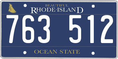 RI license plate 763512