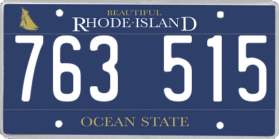 RI license plate 763515