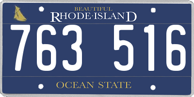 RI license plate 763516