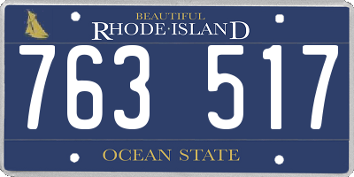 RI license plate 763517