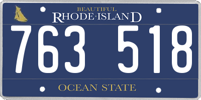 RI license plate 763518