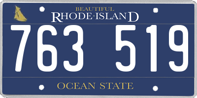 RI license plate 763519