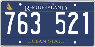 RI license plate 763521