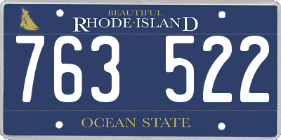 RI license plate 763522