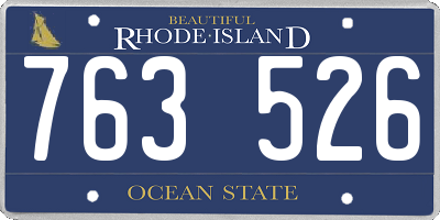 RI license plate 763526