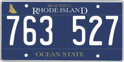 RI license plate 763527