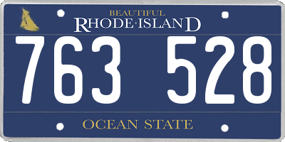 RI license plate 763528