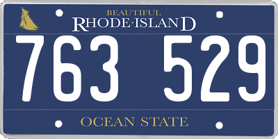 RI license plate 763529