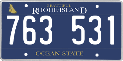 RI license plate 763531