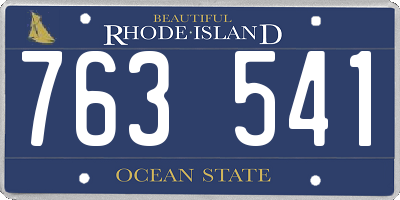 RI license plate 763541