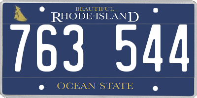 RI license plate 763544