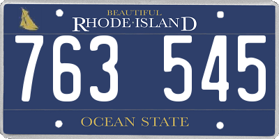 RI license plate 763545