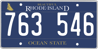 RI license plate 763546
